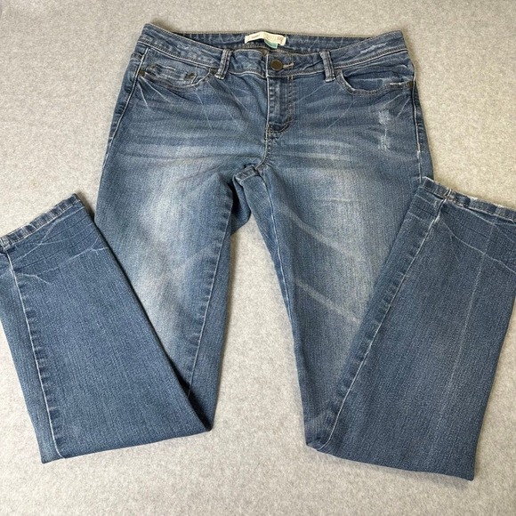 Route 66 Denim - Route 66 Skinny Jeans Medium Wash Distressed Women Size 8